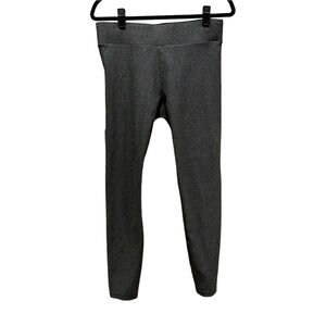 Ann Taylor LOFT Medium Gray and Black Patterned Leggings
